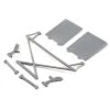 Losi Rear Tower Support,XBar,Mud Guards,Gray: Rock Rey -Losi store online los230041 a0