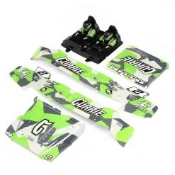 Losi Body/Driver Set, Green, Silkscreened: Hammer Rey