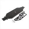 Losi Chassis W/Brace Plate, 4mm, Black: DBXLE -Losi store online losilos251050