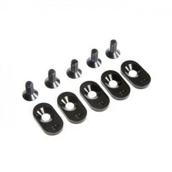 Losi EngineMntInsertScrews, BLK, 20T(5): 5iveT 2.0