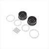 Losi Wheel, Black; Beadlock, Silver (2): DBXLE