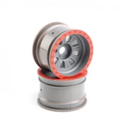 Losi Wheel, Silver (2): Super Rock Rey