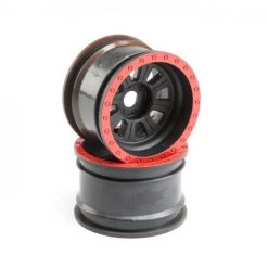 Losi Wheel, Black (2): Super Rock Rey